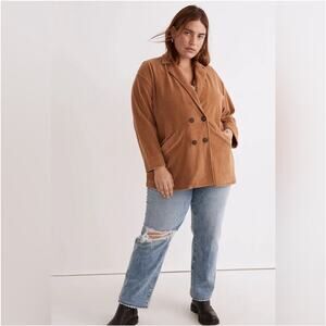 Madewell Tan Double-Breasted Jacket